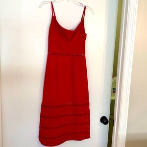 Keepsake red cutout midi dress XS